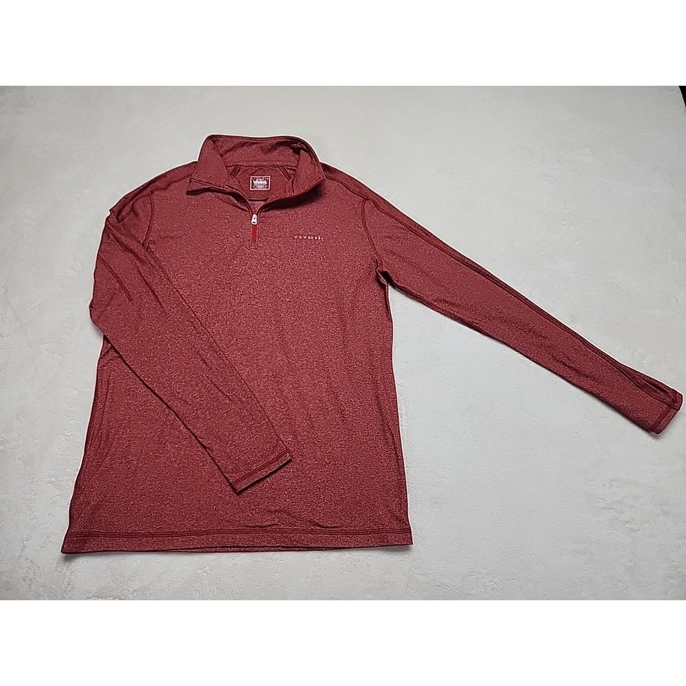 Vivint 1/4 Zip‎ Pullover Ladies Heather Red With Thumb Hole Size Medium